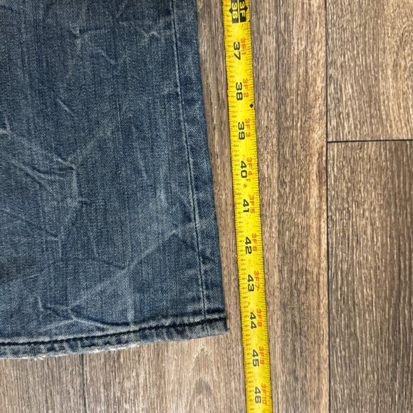 True Religion Jeans Men's 40x34 Blue Midnight Bootcut Billy Big T Flap Y2K 00s - Picture 9 of 12